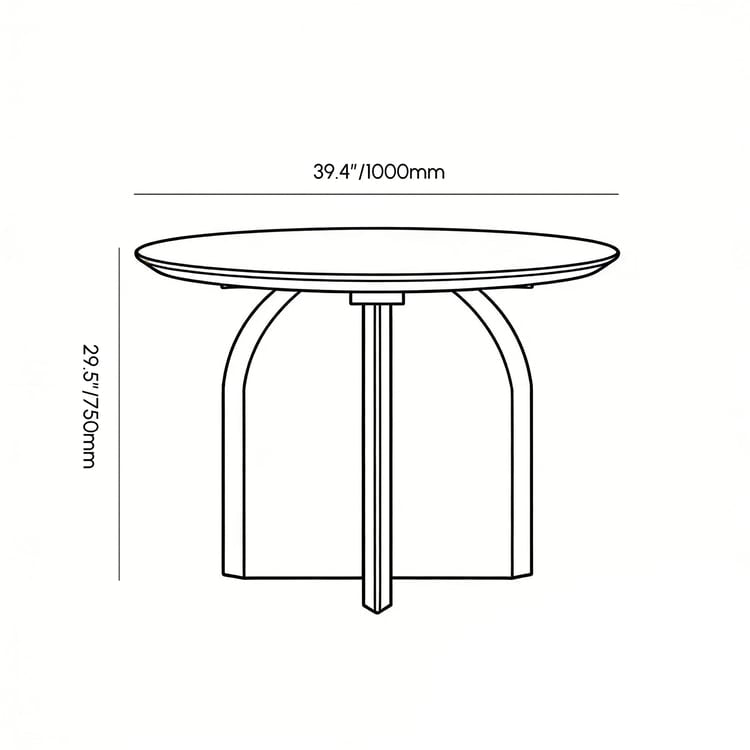 Dining Table - 39" Homary Modern Round Dining Table for 4 Wood Tabletop Pedestal Base (see all photos, some damage)