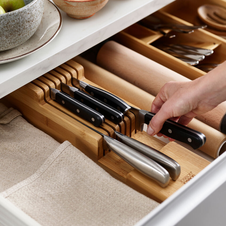 Drawer Organizer - Joseph Joseph DrawerStore Bamboo 2 Tier Knife Organizer