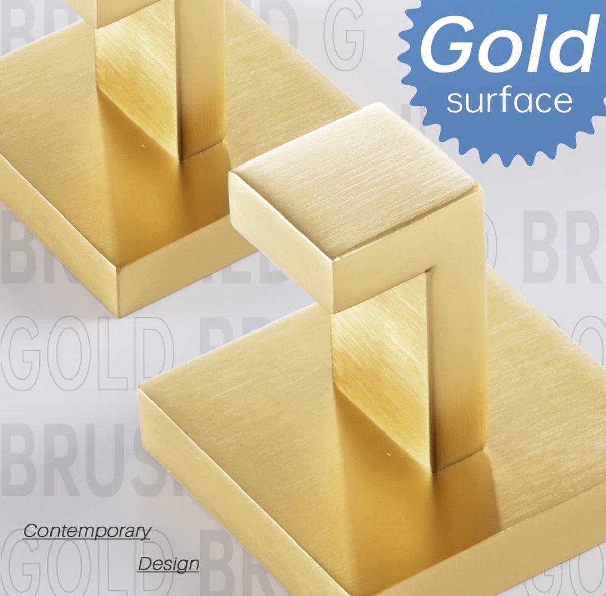Bathroom Accessory Set - 6 - Piece Kokosiri Brushed Gold Accessory Set