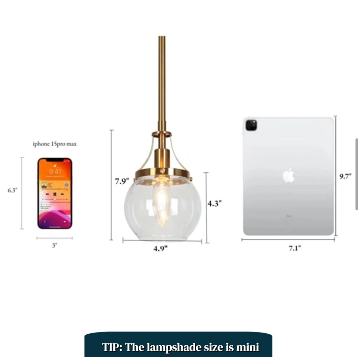 Pendant - Loram 1 - Light Mini 4.9"W Kitchen Island Pendant - WF11.7.25
