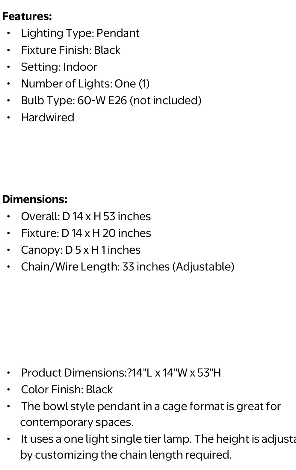 Pendant - Johanne Matte Black 1-Light Pendant with Crystal Shade - WM11.25.25