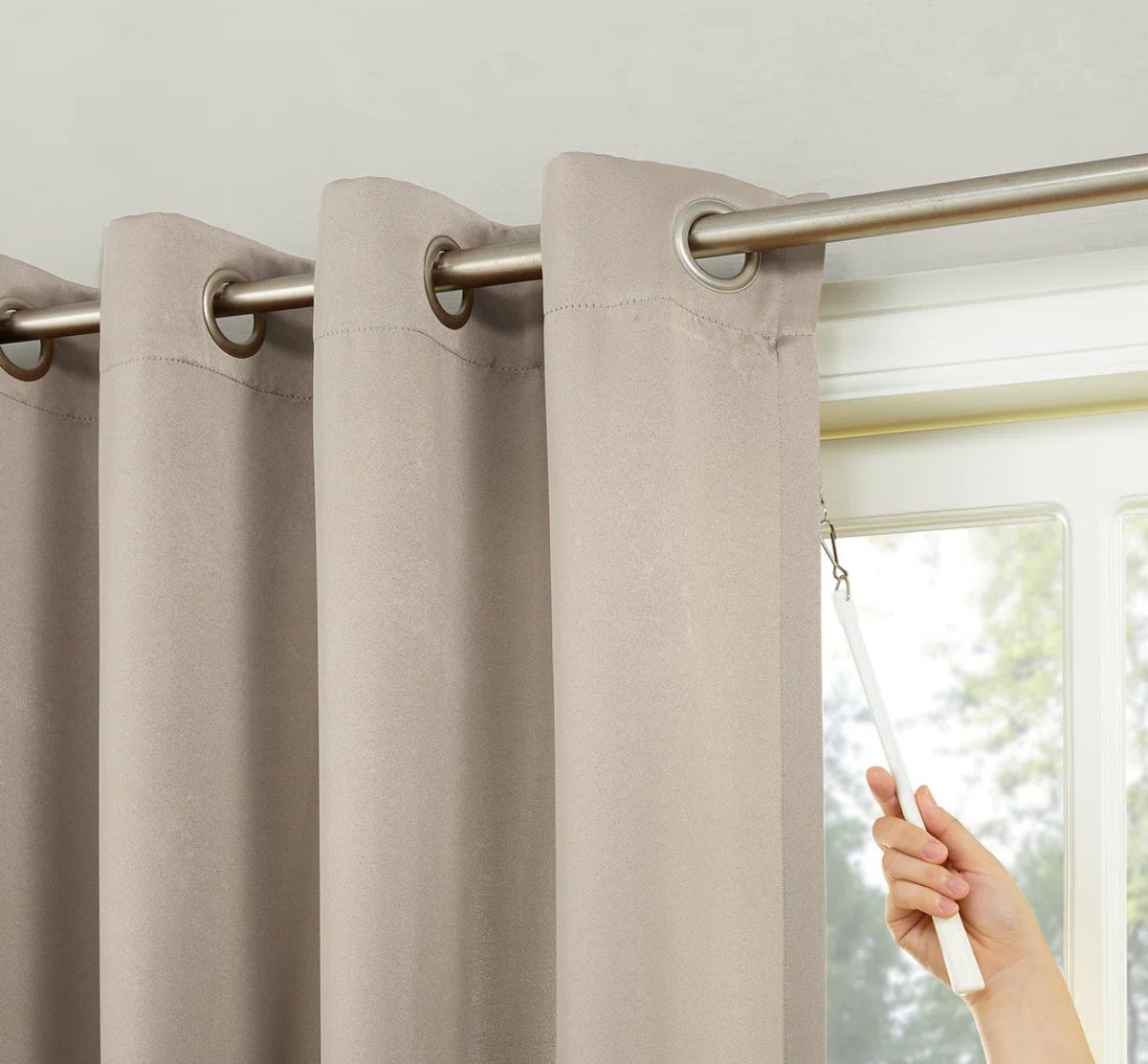 Curtain - 40” x 94” Stone Thermal Blackout Grommet Curtain Panel Single Panel