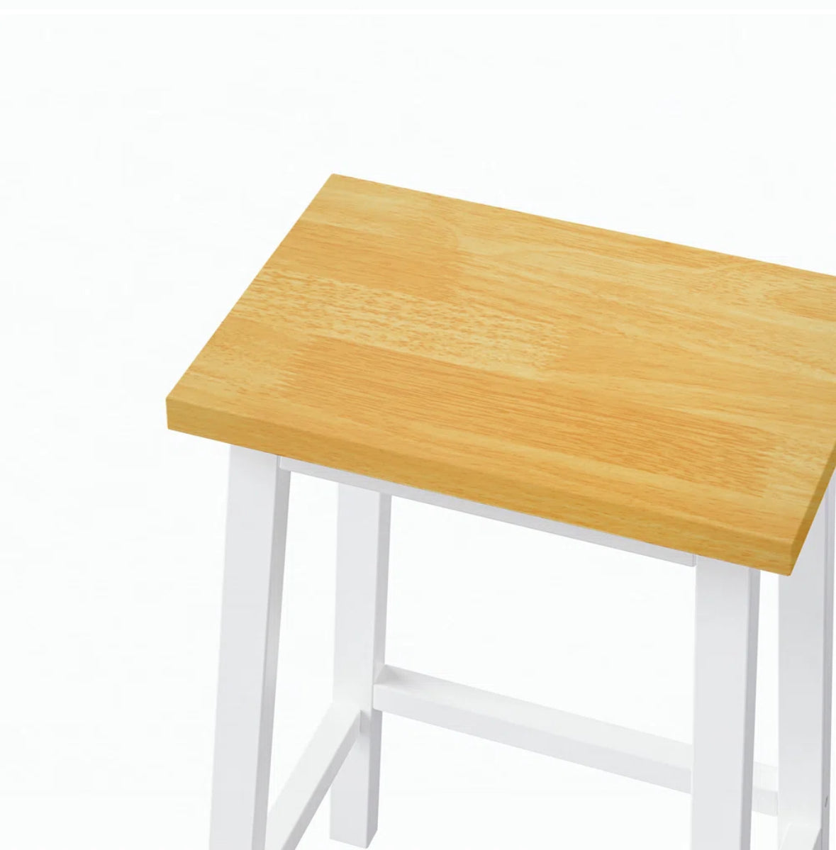 Barstool Set of 2 - 25" Solid Wood Counter Stool - BSW