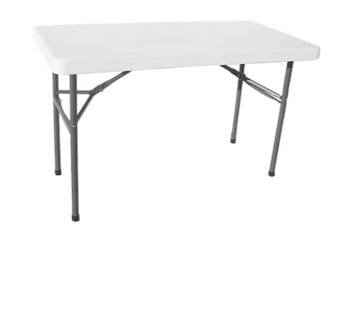 Folding Table - 48'' x 30'' Atlas White Plastic - WM11.25.25
