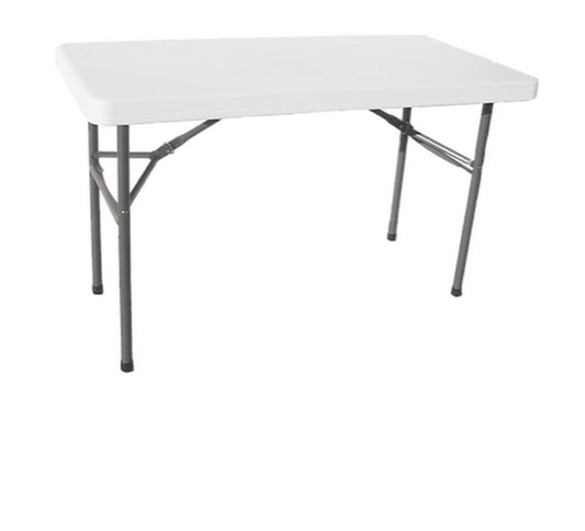 Folding Table - 48'' x 30'' Atlas White Plastic - WM11.25.25