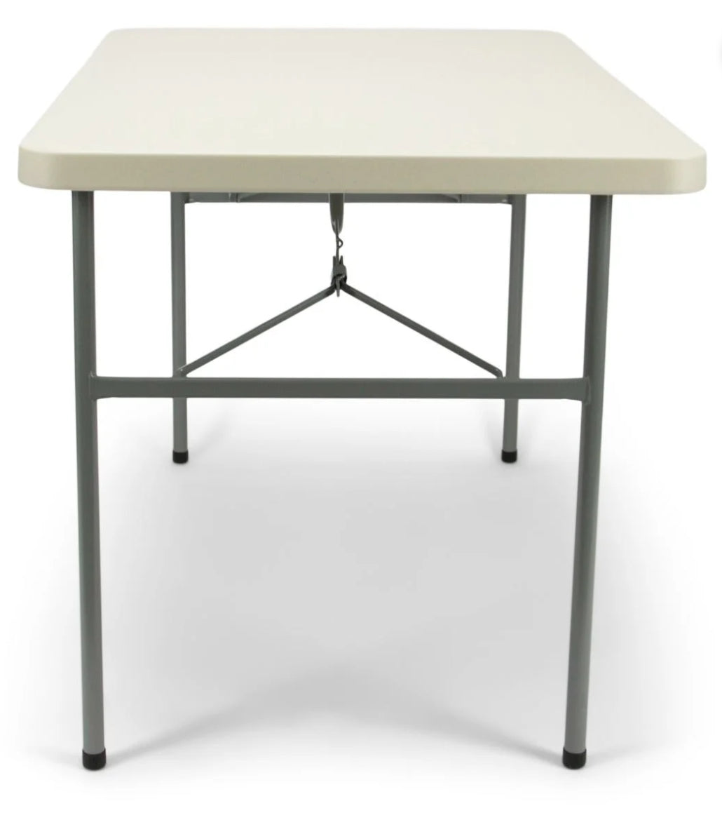 Folding Table - 48'' x 30'' Atlas White Plastic - WM11.25.25