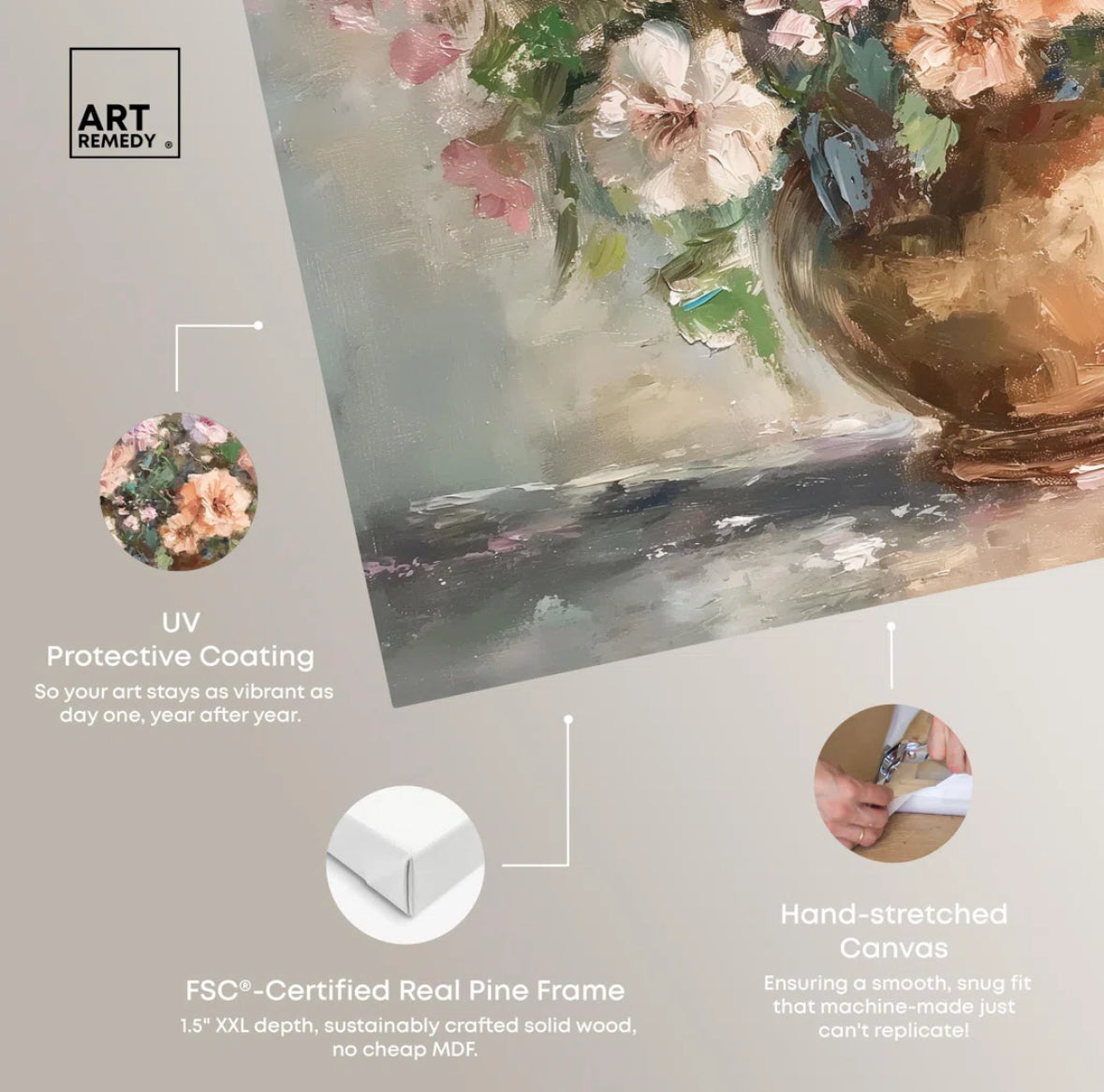 Canvas - 30" H x 30" W "Pot of Eden" - WF12.4.25