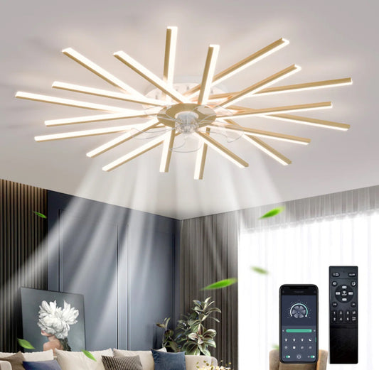 Ceiling Fan -44.9” Gold Hanke Dimmable - WF12.4.25