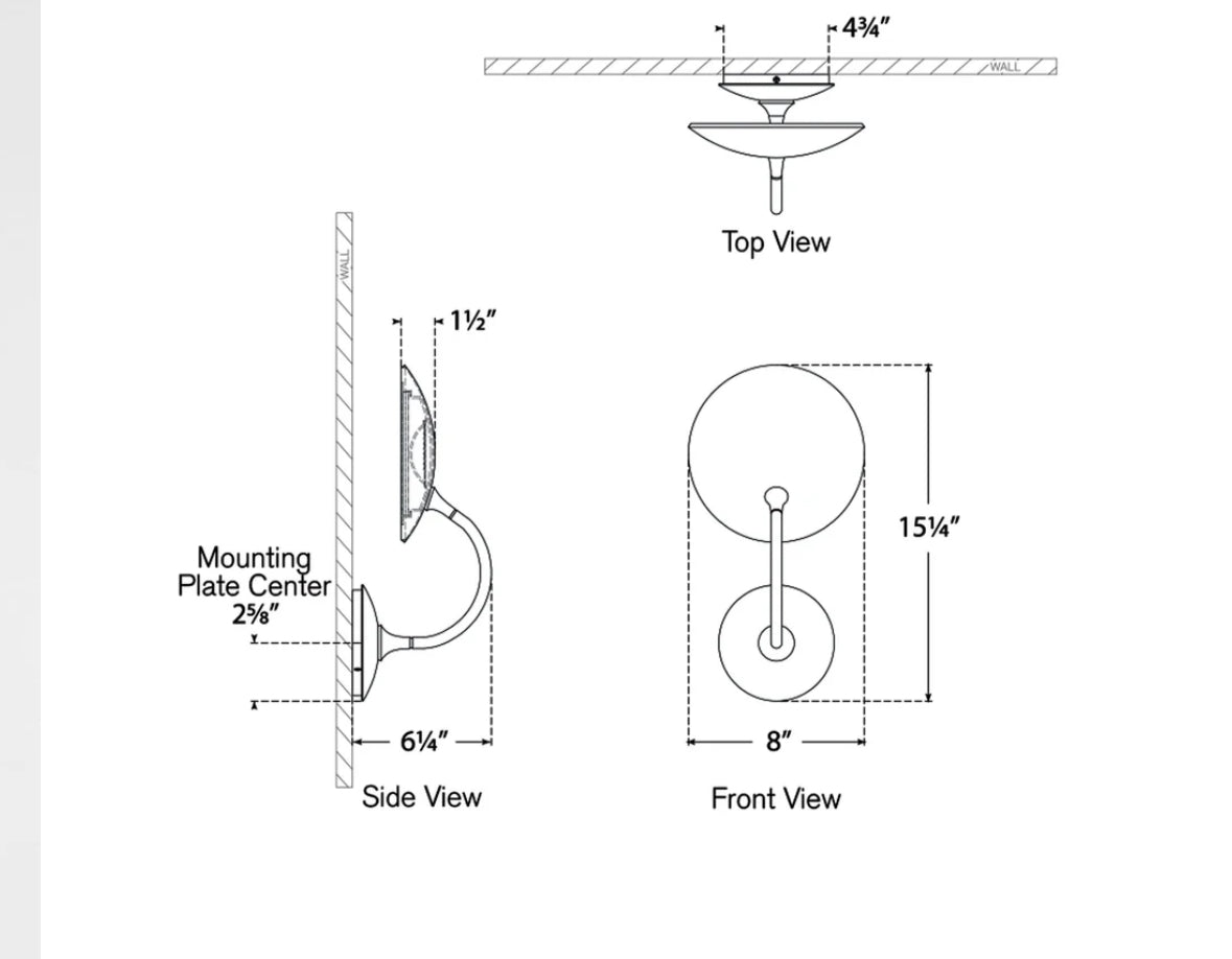 Sconce - Keira 1 Light Wall Wash Sconce - WF