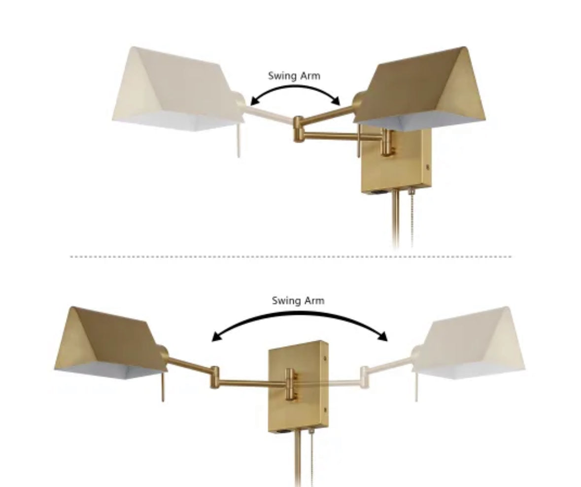 Sconce - Arlo 7" Tall LED Hardwired or Plug-In Wall Sconce - WF