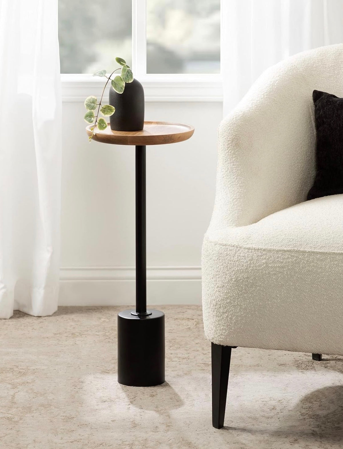 Side Table - Xyler Mango & Metal Drink Table