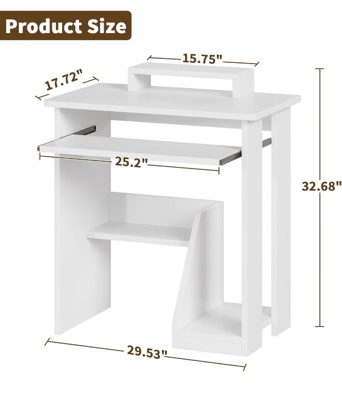 Desk - Modern Simple Computer Desk with Storage