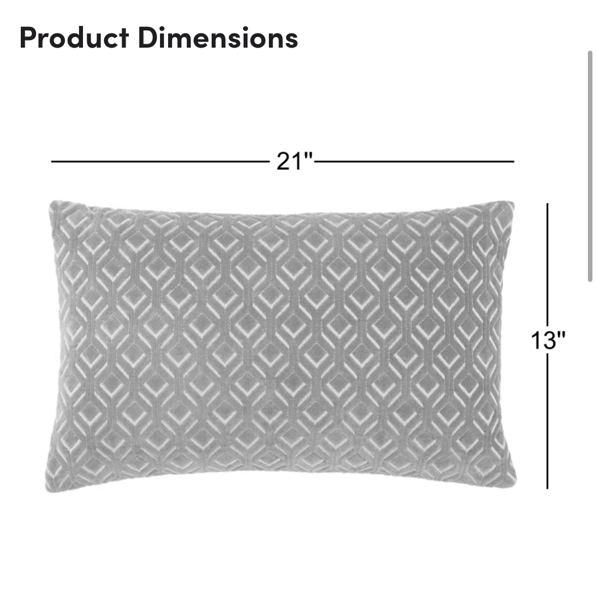 Pillow - Ryans Embroidered Cotton Lumbar Pillow - WF12.4.25