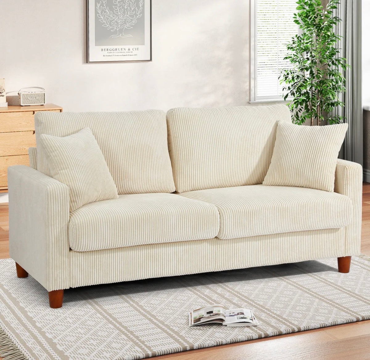 Sofa - Ebern Designs 2-Seater Corduroy Sofa