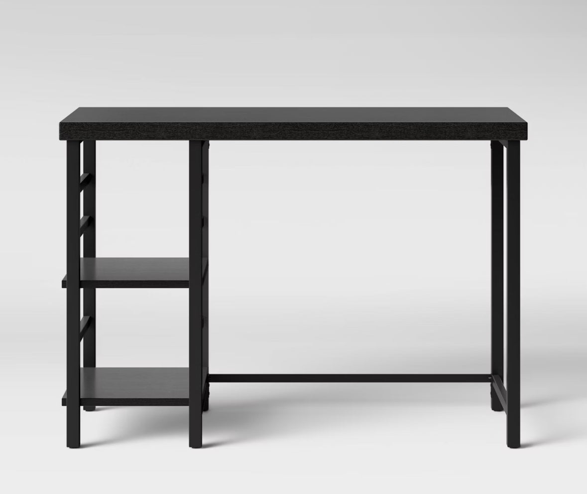 Desk - Dark Wood Finish Adjustable shelf Storage Desk - TG9.3.25