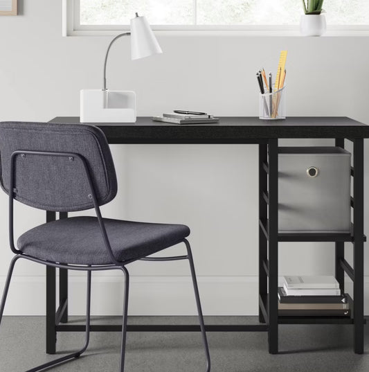 Desk - Dark Wood Finish Adjustable shelf Storage Desk - TG9.3.25