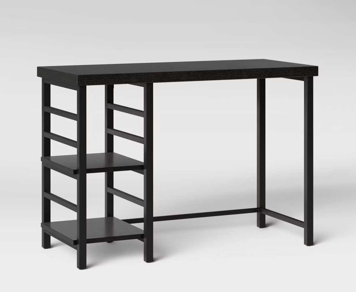 Desk - Dark Wood Finish Adjustable shelf Storage Desk - TG9.3.25