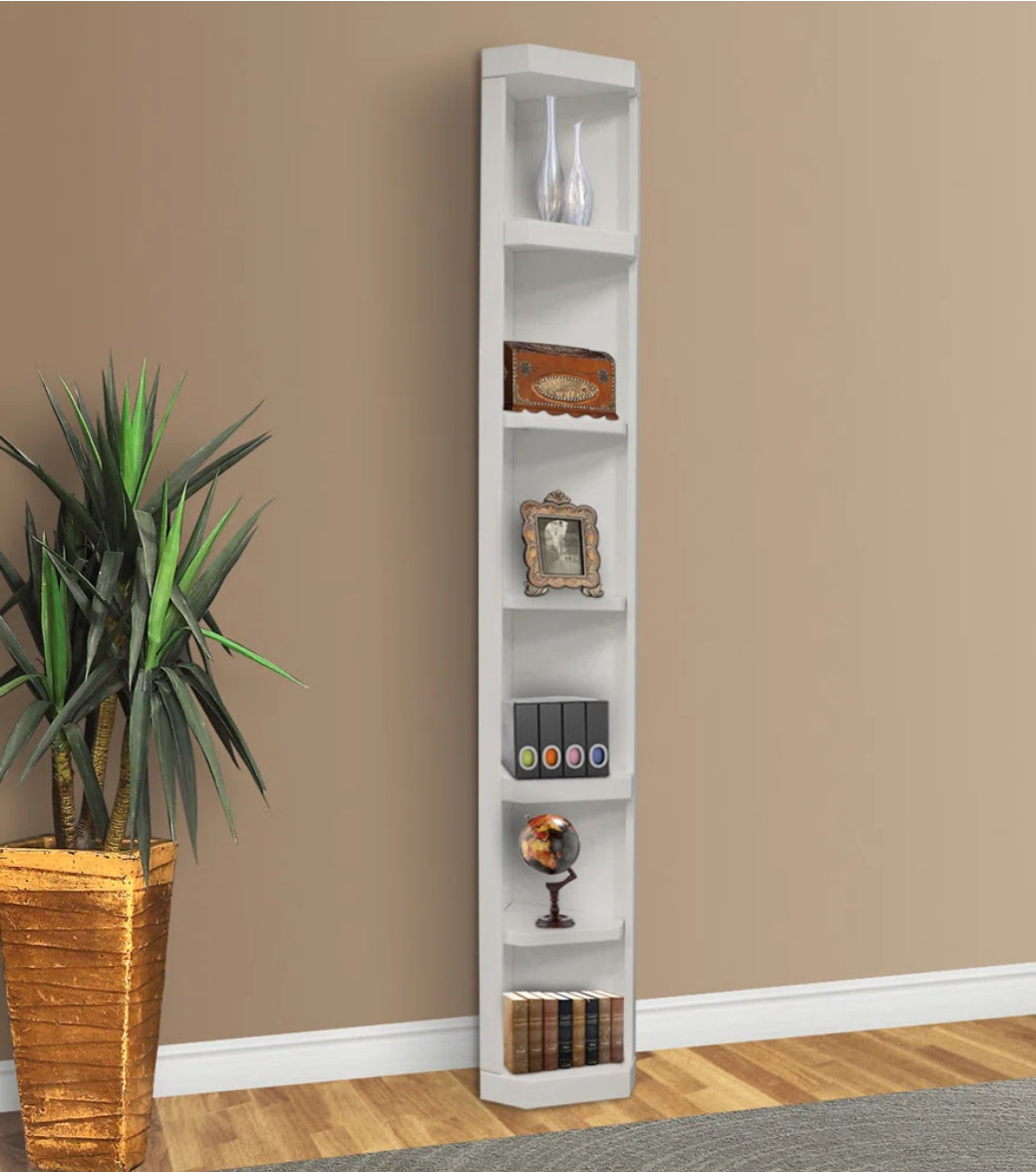 Bookcase - Alekhya Standard Corner Bookcase 94.5'' H X 12.5'' W X 12.5'' D - WF12.4.25