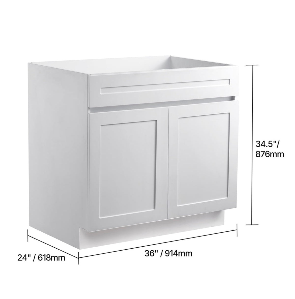 Cabinet - Vevor Base Cabinet 36” W × 24” D × 34.5” H