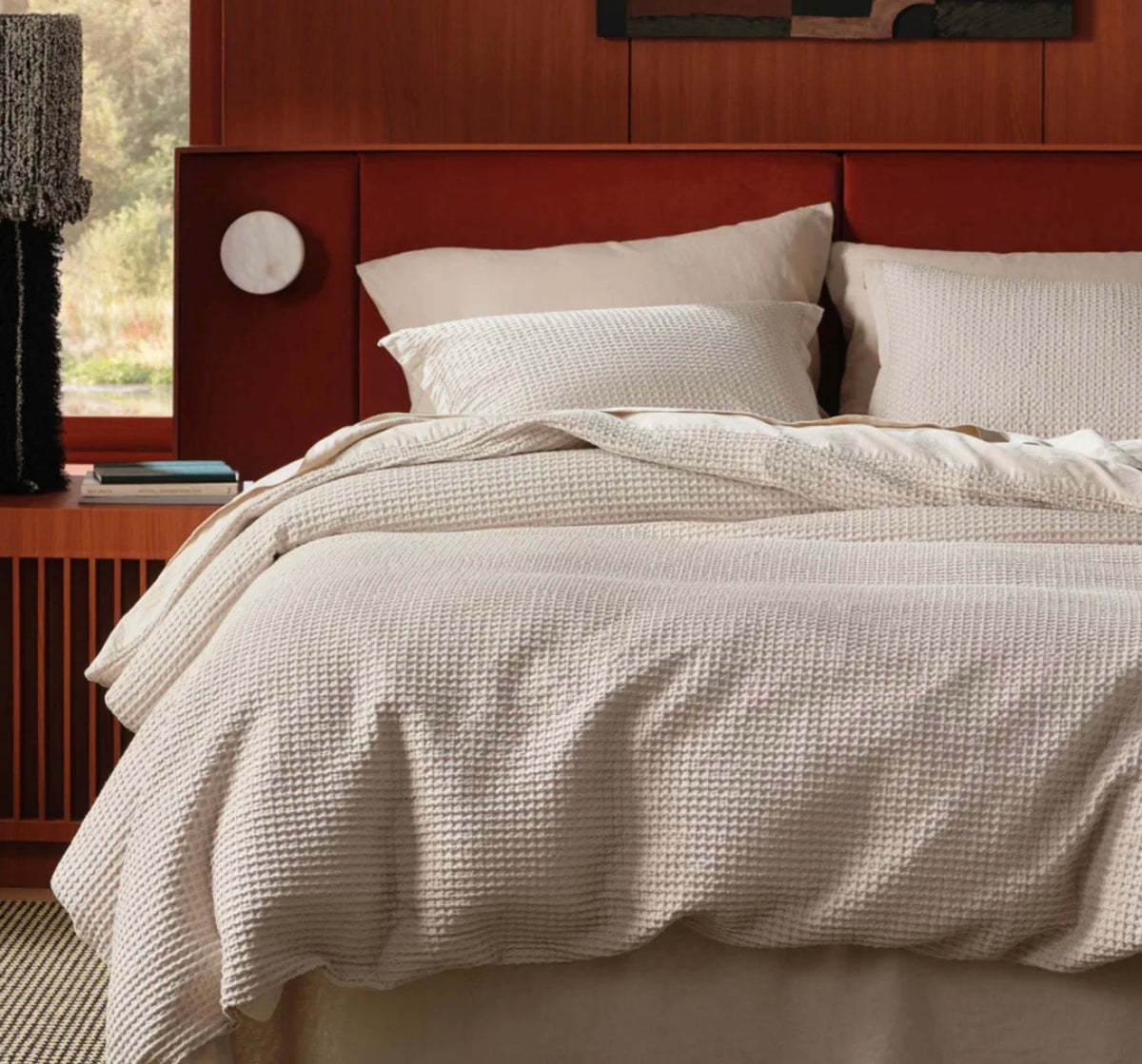 Bedding - Queen Size Bedsure Waffle Pattern Duvet with 2 Shams