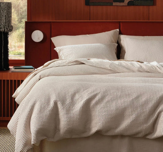Bedding - Queen Size Bedsure Waffle Pattern Duvet with 2 Shams