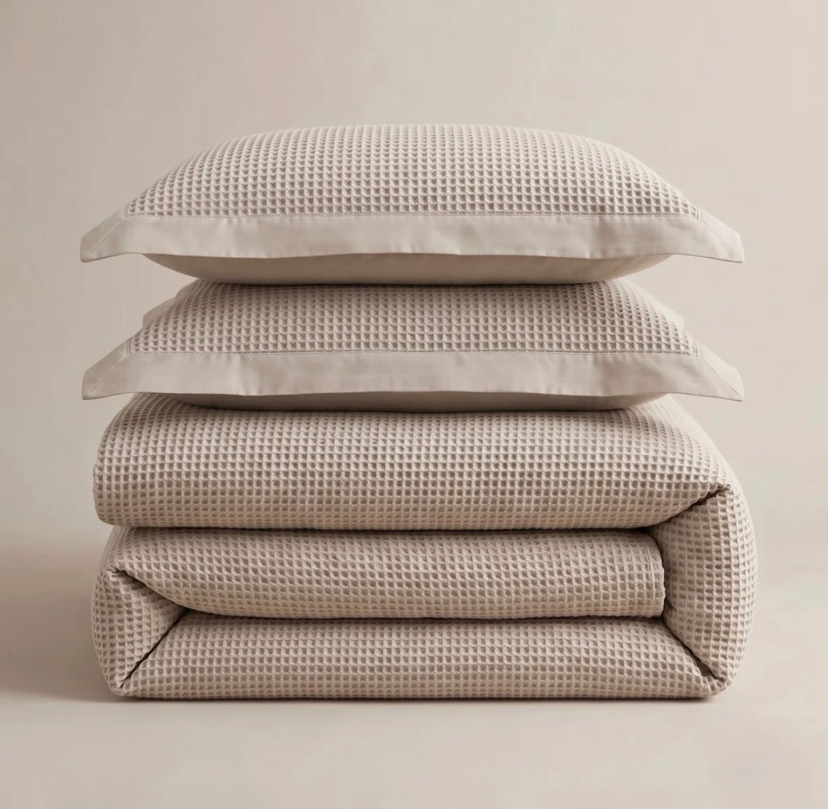 Bedding - Queen Size Bedsure Waffle Pattern Duvet with 2 Shams