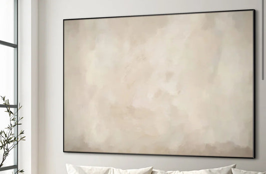 Wall Art - Framed Canvas 36"x46" Neutral Abstract Subtle Layered Patterns - WF12.4.25