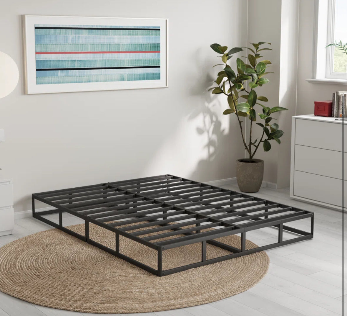 Box Spring - Cal King Size 10 Inch Metal Box Spring With Frabric Cover, Easy Assembly - WF12.4.25