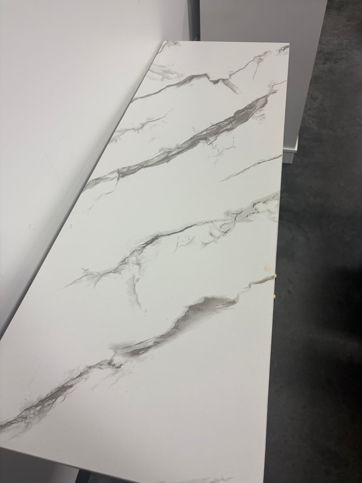 Kitchen Cart - Faux Marble Kitchen Cart with Storage