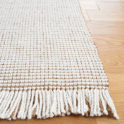 Rug - 10’ x 14’ Safavieh Natural Fiber 10 x 14 (ft) Knotted Jute Ivory/Natural Rectangular Indoor