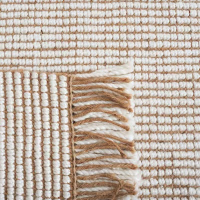 Rug - 10’ x 14’ Safavieh Natural Fiber 10 x 14 (ft) Knotted Jute Ivory/Natural Rectangular Indoor