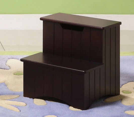Step Stool - Alkalurops 2 Step Wooden Bedroom Step Stool with Hidden Storage - WF12.4.25