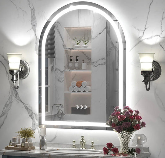 Mirror - 30” x 40” Aevar UL Certified LED Anti-Fog Tempered Glass Bathroom/Vanity Mirror with 3-Year Warranty