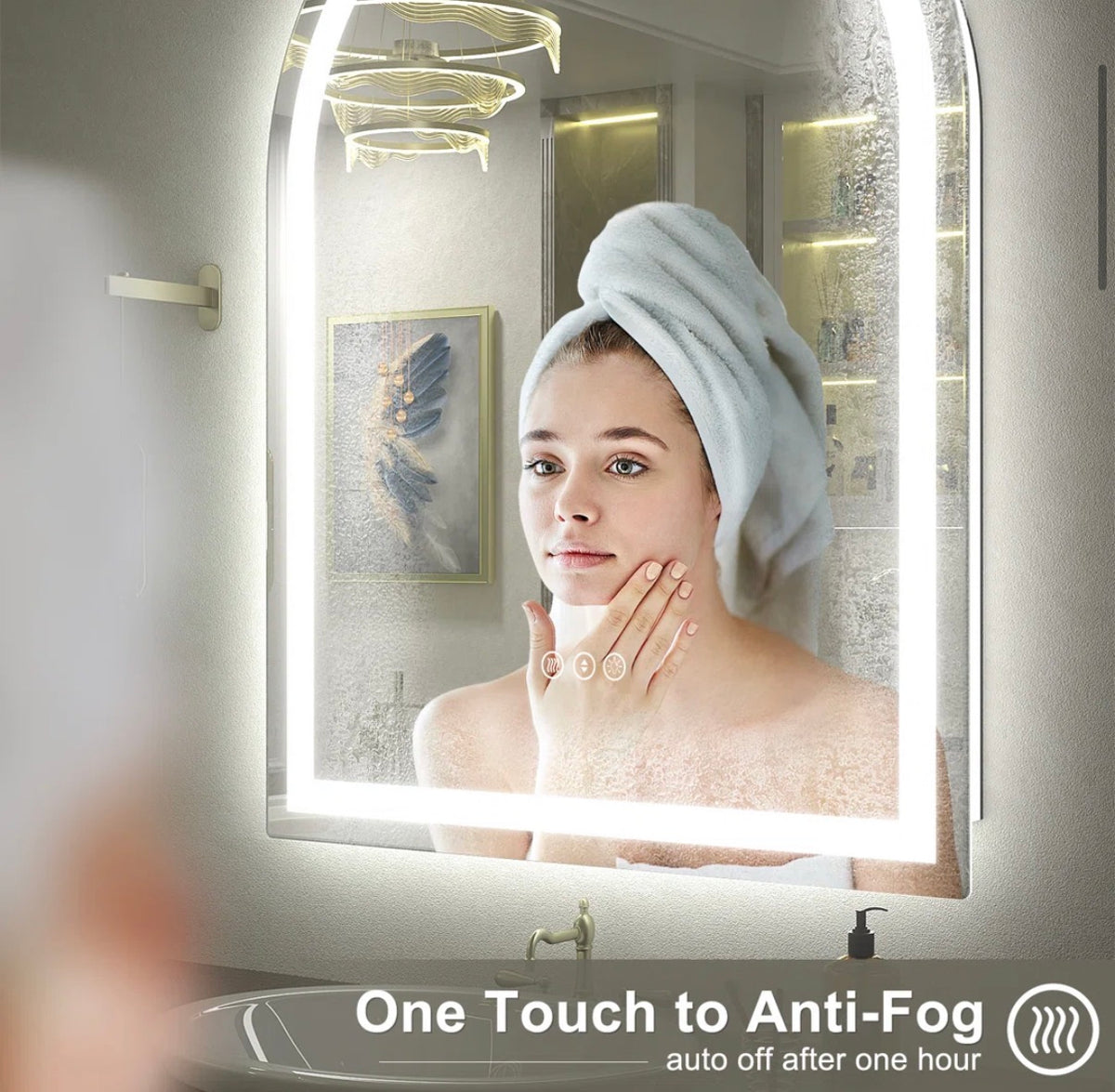 Mirror - 30” x 40” Aevar UL Certified LED Anti-Fog Tempered Glass Bathroom/Vanity Mirror with 3-Year Warranty