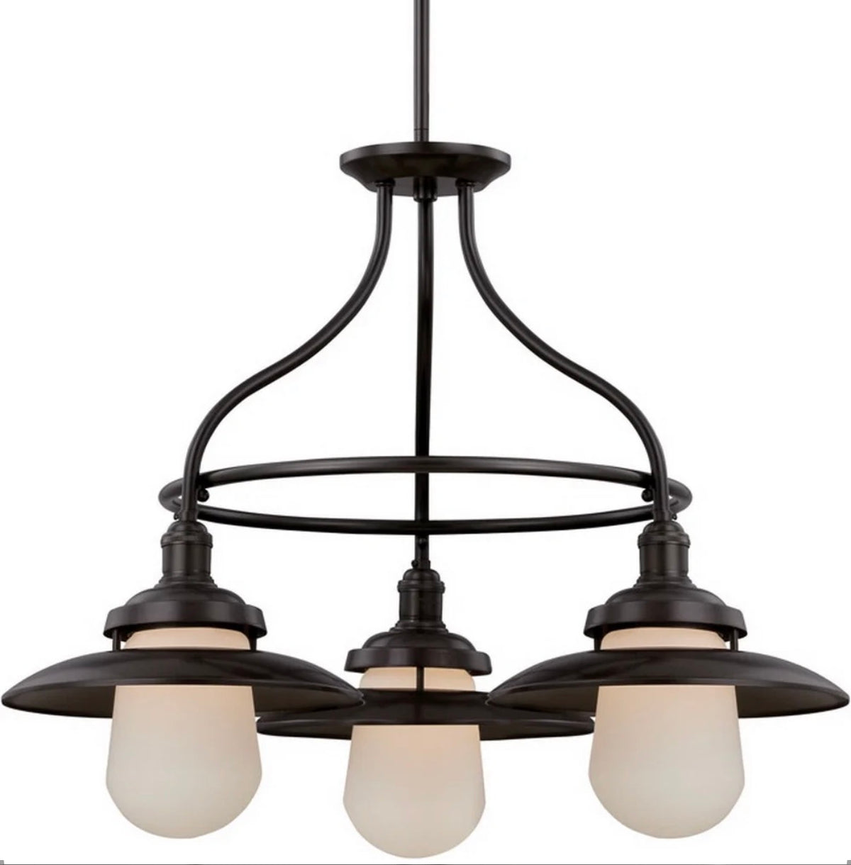 Chandelier - Kedzie 3 - Light Shaded Wagon Wheel Chandelier
