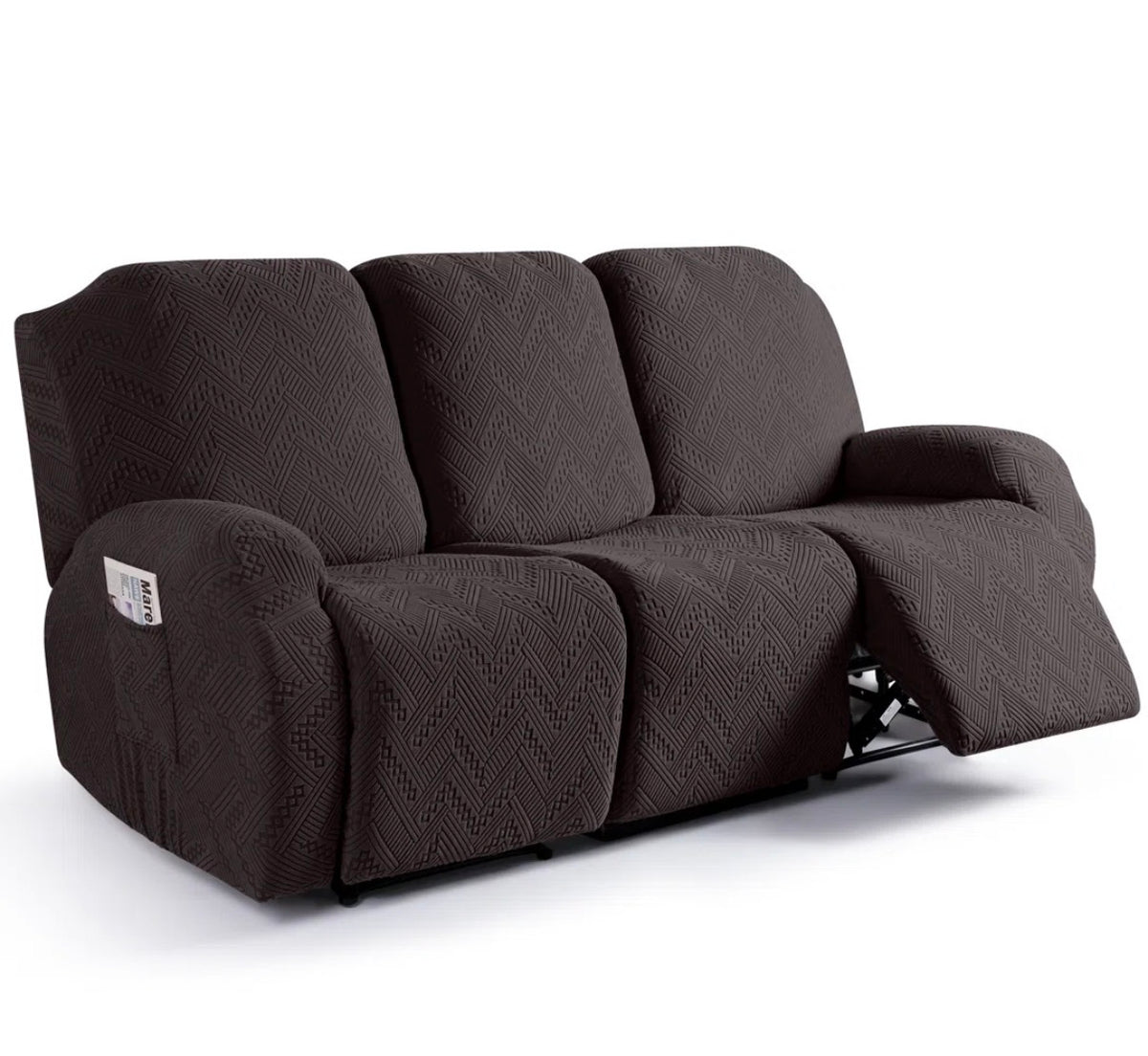 Couch Cover - Harriet Stretch 3 Pieces Recliner Sofa Covers Box Cushion Sofa Slipcover with Pockets