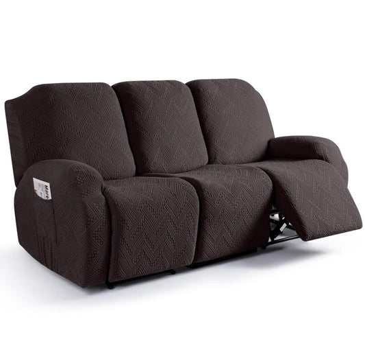 Couch Cover - Harriet Stretch 3 Pieces Recliner Sofa Covers Box Cushion Sofa Slipcover with Pockets