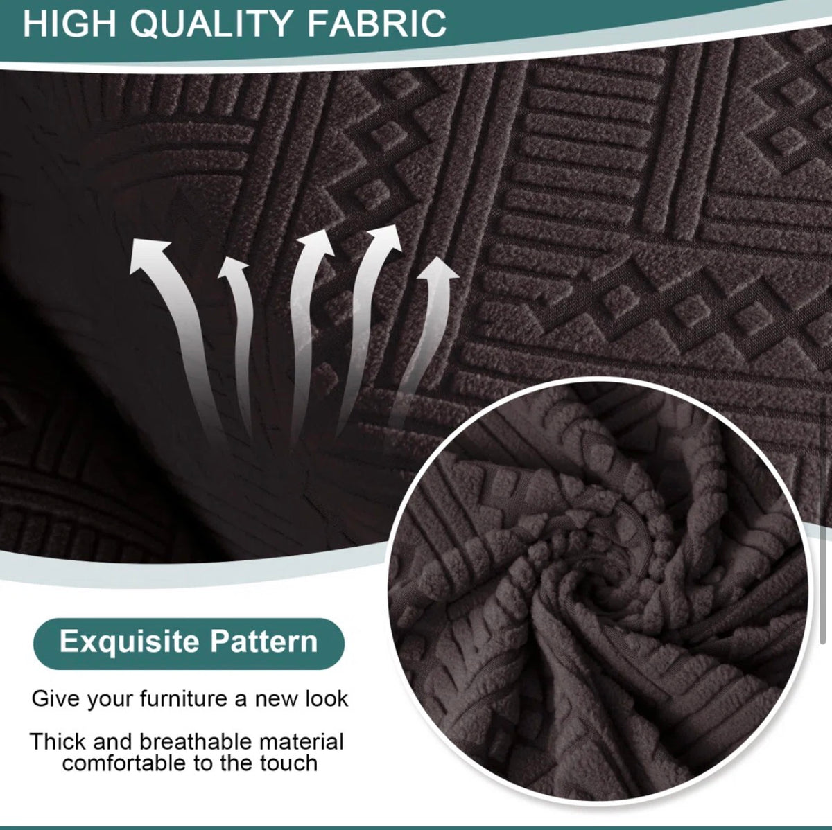 Couch Cover - Harriet Stretch 3 Pieces Recliner Sofa Covers Box Cushion Sofa Slipcover with Pockets