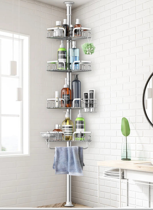 Bathroom Accessory - Saraih Stainless Steel Tension Corner Shower Caddy - WF12.4.25