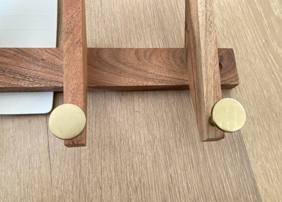 Coat Hook - Mango Wood and Brass 6 Hooks - TG10.31.25