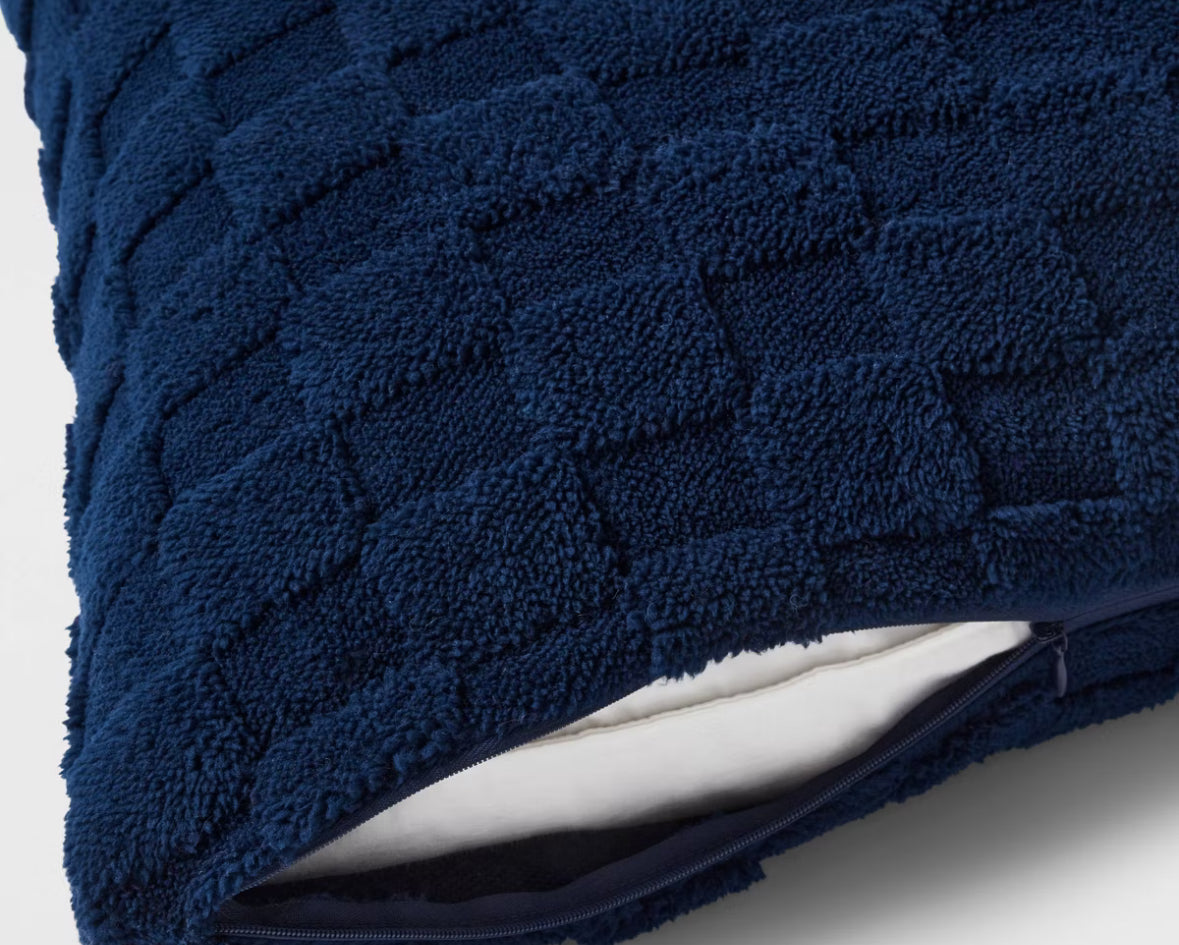 Pillow Cover - Jacquard Plush Checker Body Pillow Cover - TG10.31.25