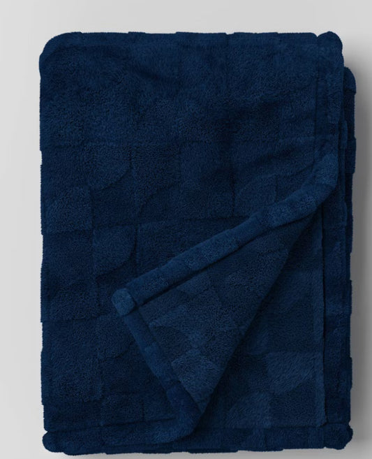 Blanket - Geometric Jacquard Faux Shearling Throw Blanket - TG10.31.25