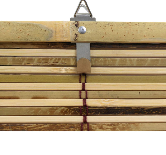 Blinds - 60” x 72” Burnt Bamboo Cordless Window Shade - Tortoise - WF12.4.25