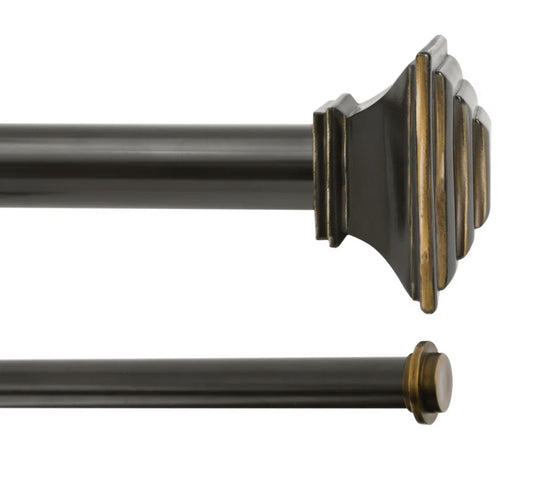 Curtain Rod - 66" - 120" Decorative Double Rod Set 1" Diameter - WF11.7.25