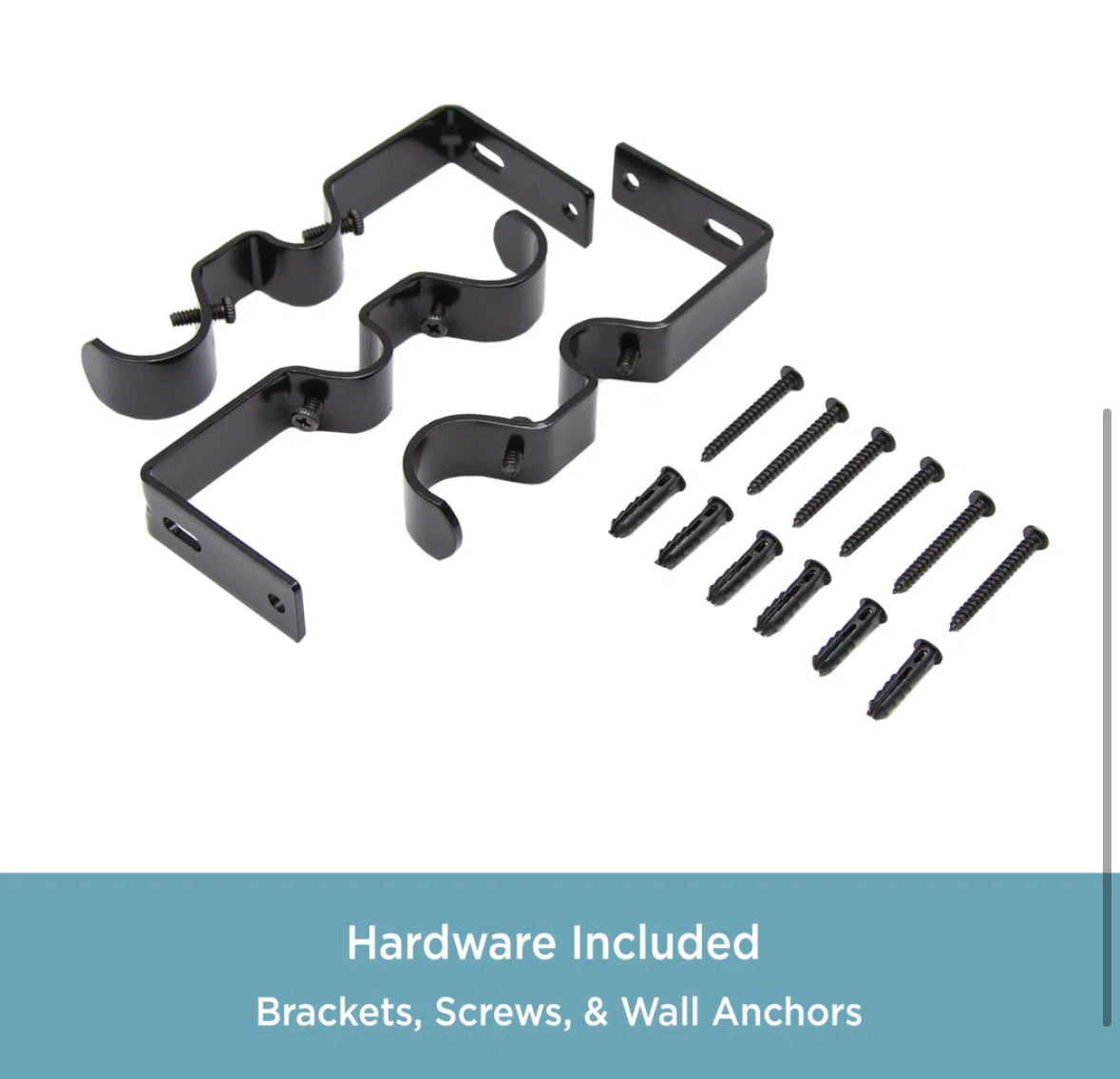 Curtain Rod - 66" - 120" Decorative Double Rod Set 1" Diameter - WF11.7.25