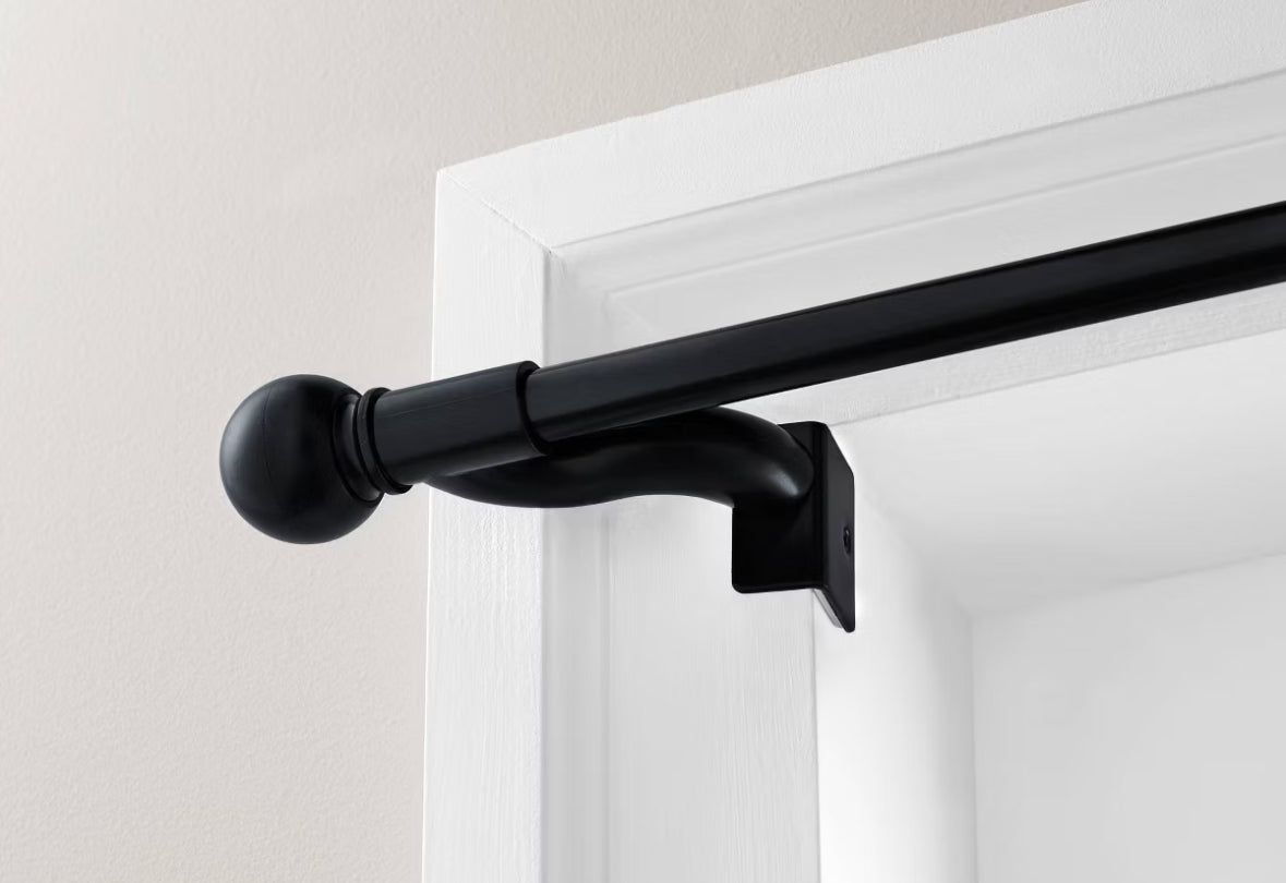 Curtain Rod - 48" - 84” Twist and Shout Easy Install Curtain Rod Black - TG11.3.25