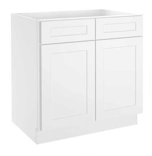 Cabinet - Kitchen Base Cabinets with 2-Drawers and Adjustable Shelf - WF12.4.25