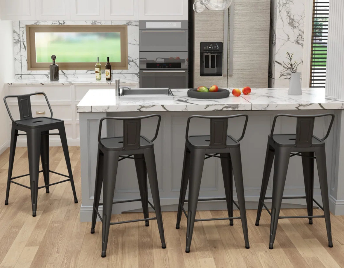 Barstool Set of 4 - 30” Devan Metal Barstool - WF1.3.26