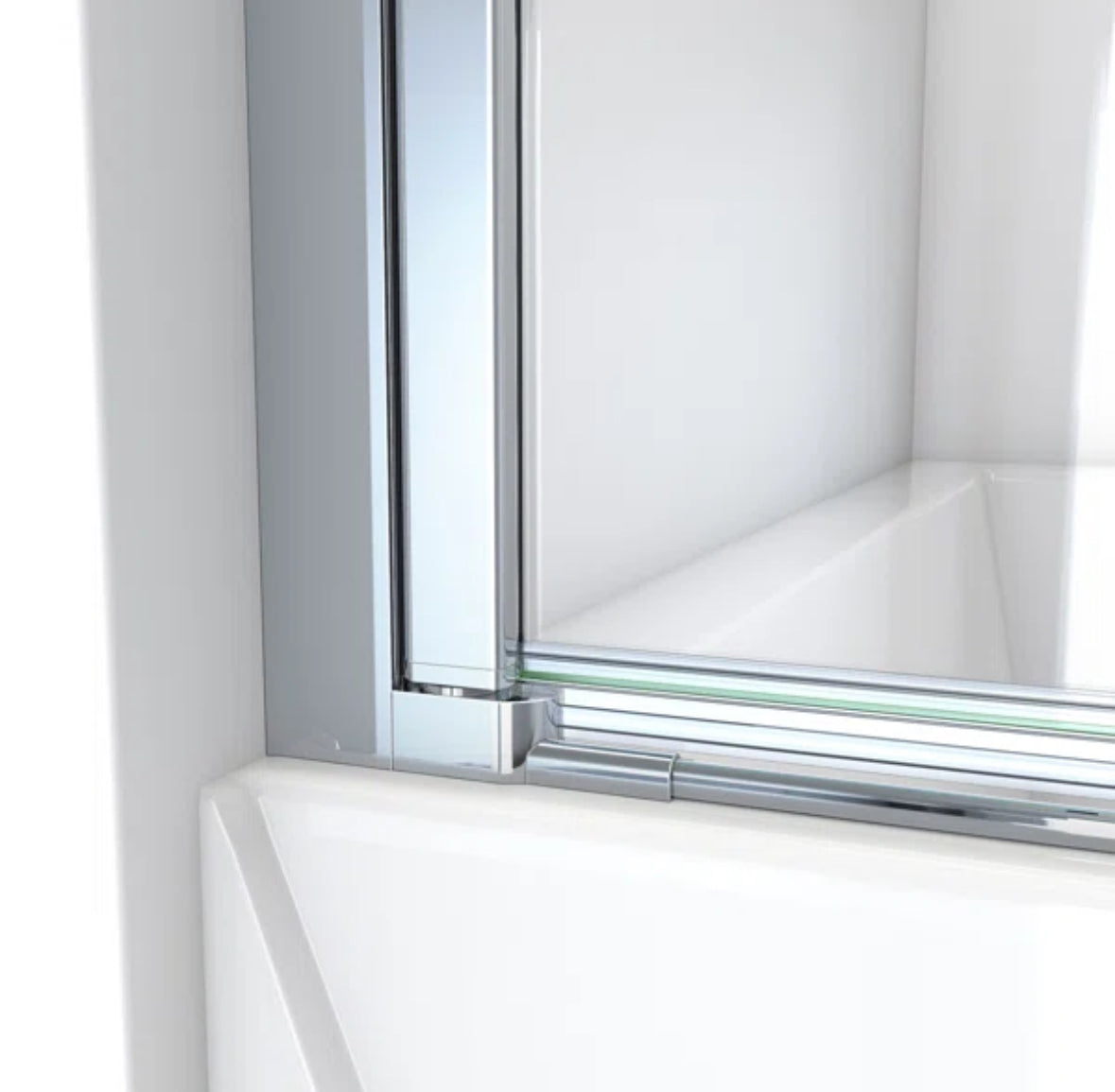 Bath Door - Aqua-Q Fold 36 W X 58 H Frameless Tub Door - WF1.3.26