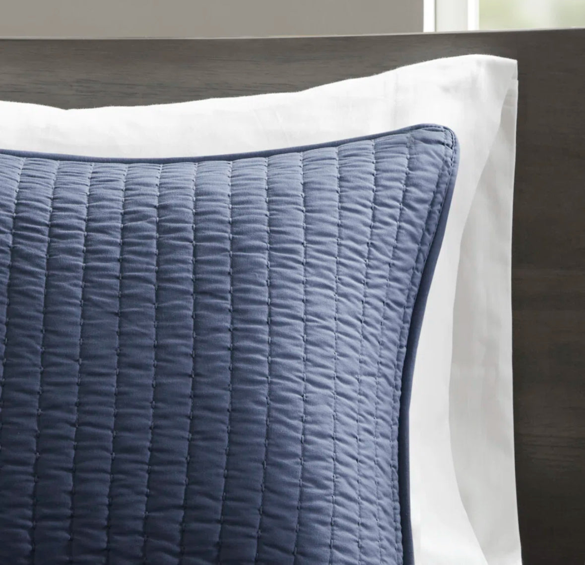 Bedding - Queen Size Keaton Barwick Reversible Solid 3 Piece Quilt Set - WF1.3.26